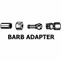 Dial Mfg Barb Adapter, 1/4 in. Poly 9500